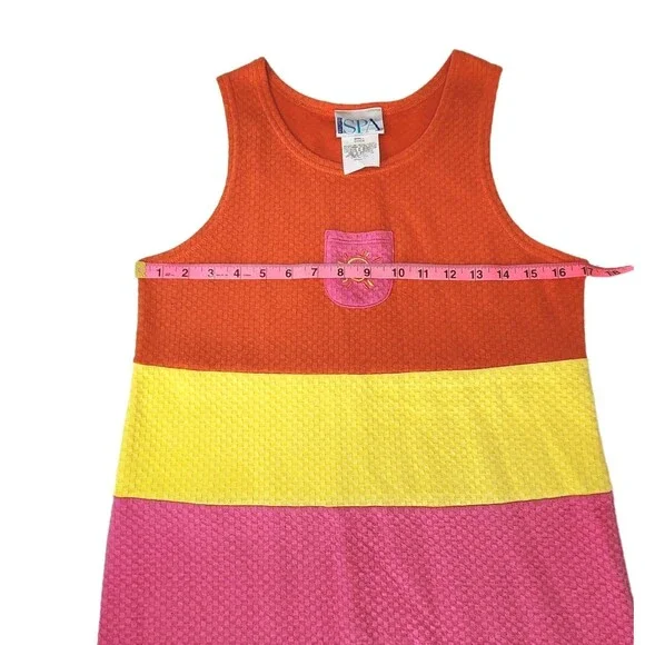 Delicates Spa Y2K Maxi Dress NWT 2004 Colorblock Sleeveless Boho Summer Dress S - Picture 8 of 14